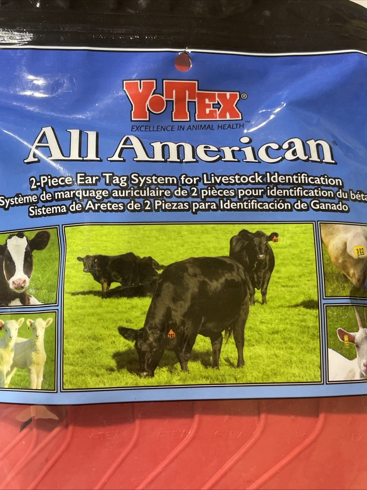 Y-Tex 4 Star Large Cattle Tags 25 Pack, 2 Piece Ear Tag System, Red AA, 151-175