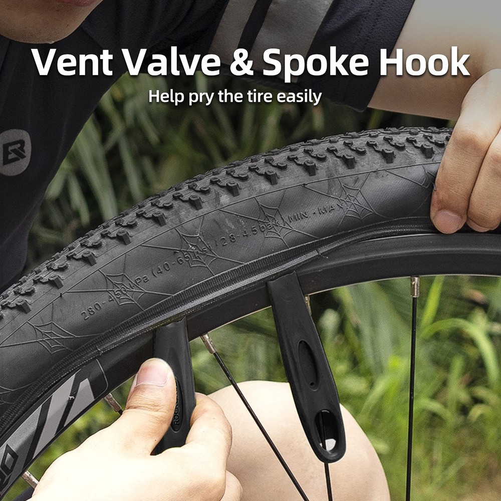 16 In 1 Multi Function Bicycle Tool Kit Portable Foldable Maintenance Black