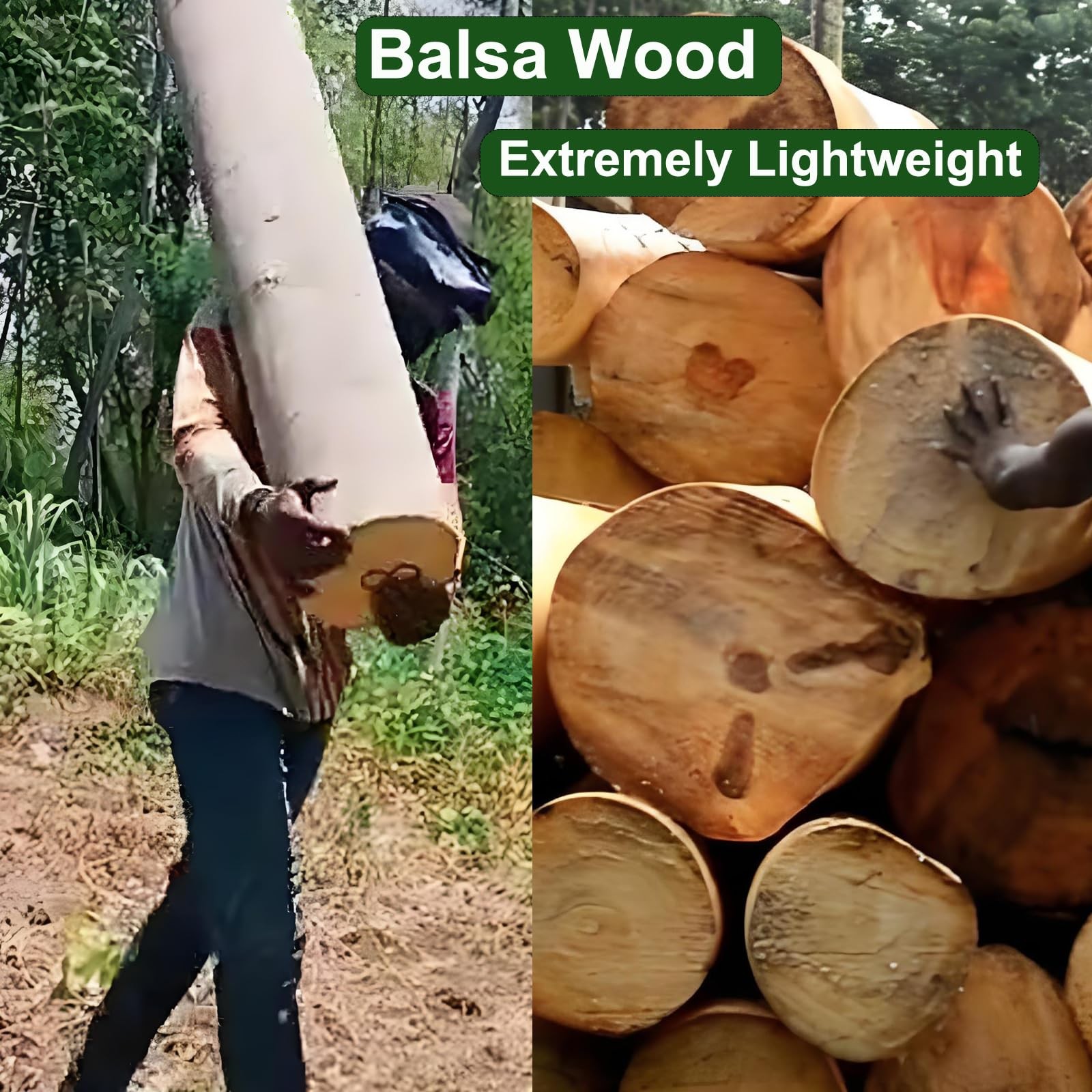 Balsa Wood Sticks, Balsa Wood Strips, 20 PCS 1/2" x 12" Square Wooden Dowel R...