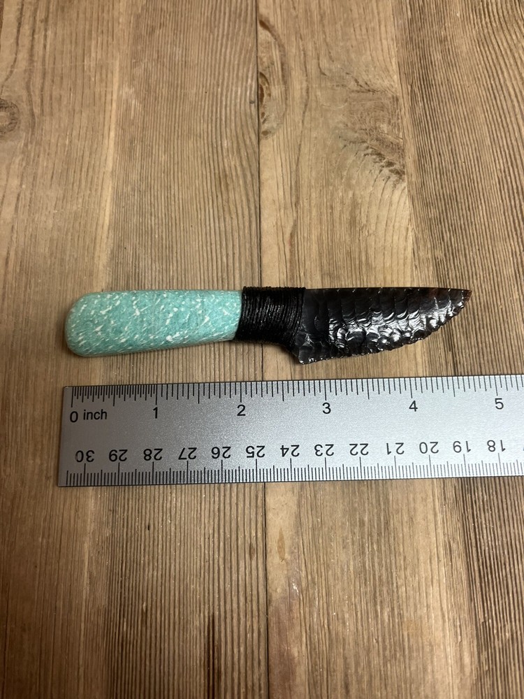 Obsidian Blade With Amazonite Handle