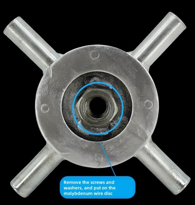 Wire cutting molybdenum wire feeder with manual and automatic brake