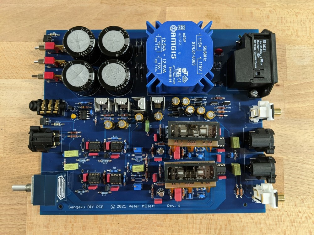PCB Only - "DIY Sangaku" headphone amp / preamp using the Korg nutube