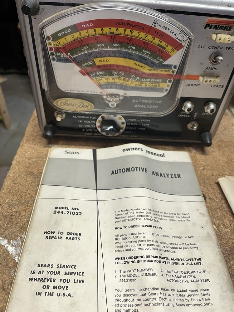 Vintage Sears auto Analyzer