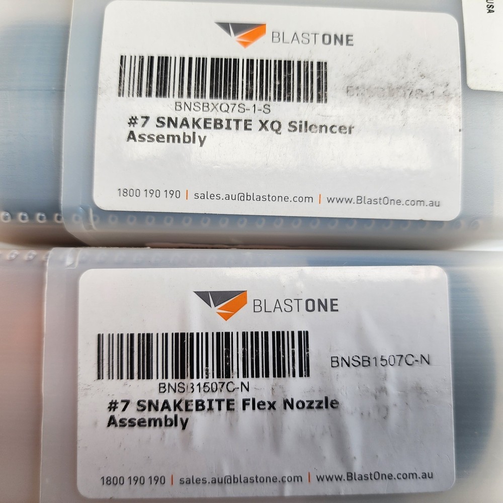 Blastone Sand Blasting Nozzle Blast One #7 Snakebite Flex Assembly With Silencer