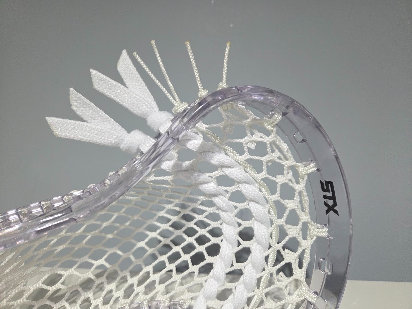 NEW Custom Stringing STX STALLION 1K Prism Clear Lacrosse LAX Head UNC Tar Heels