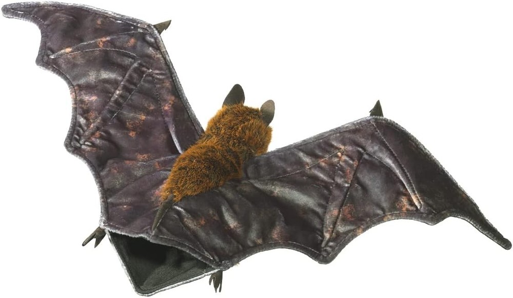 Folkmanis Fruit Bat Hand Puppet, Brown, Black