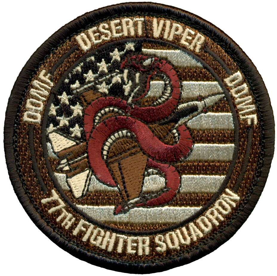 USAF 77th FIGHTER SQUADRON - DESERT VIPER PATCH