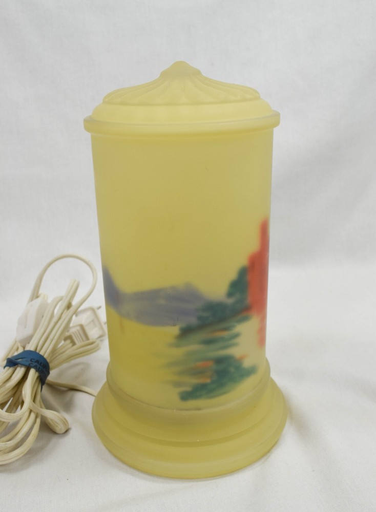 Frosted - Reverse Painted - Night Light / Lamp - 8"