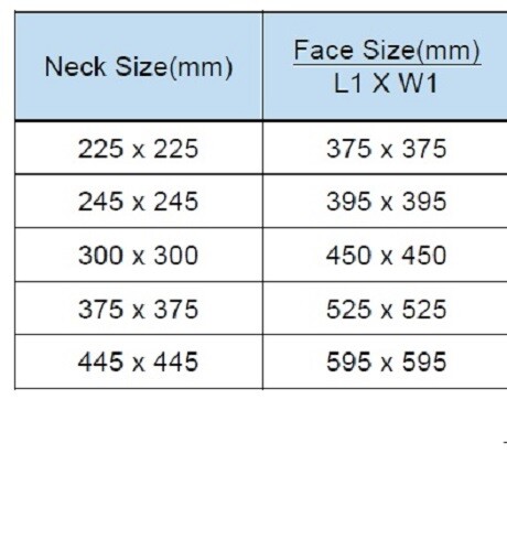 * Duct Square Celling Lay-In Diffuser with removable core+ Neck Adaptor
