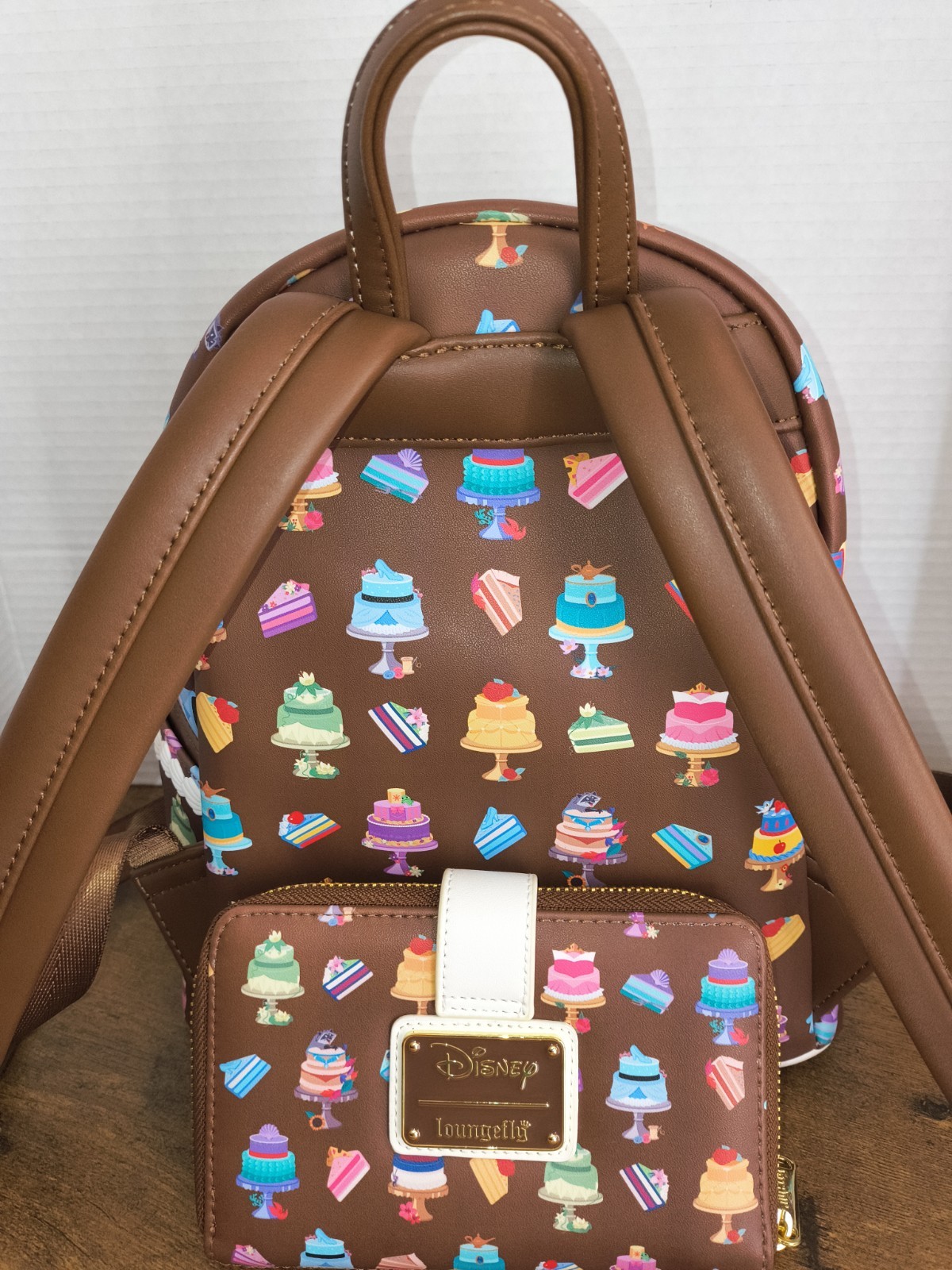Loungefly Disney Princess Birthday Cakes Print Mini Backpack & Wallet Set