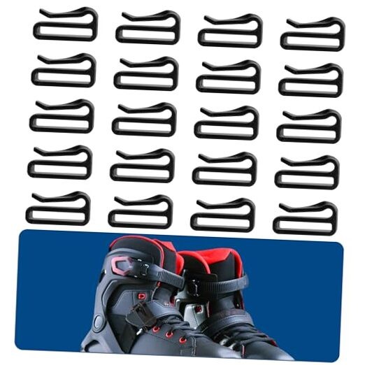 20 Pack Snowshoe Strap Clips - 0.8 inch Ski Boot Wraps Buckle - Multipurpose