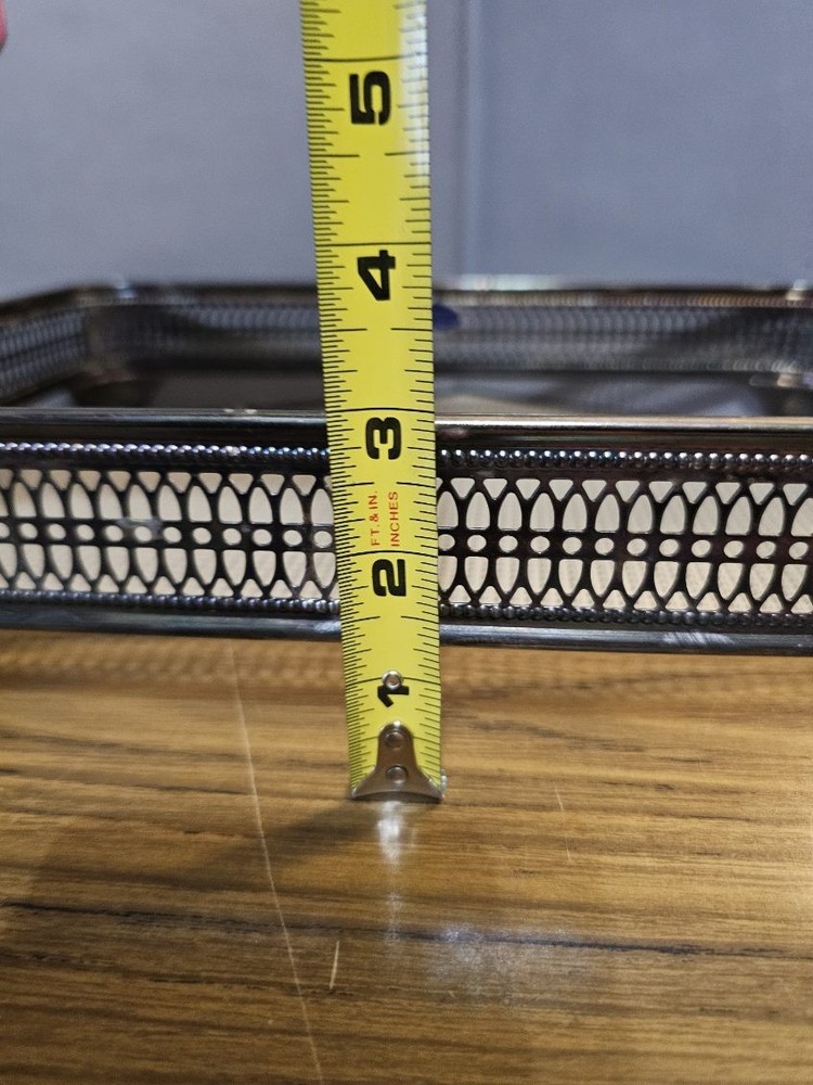 Reed & Barton Silver Plated Casserole Dish Holder Rectangular. SOLD AS IS.