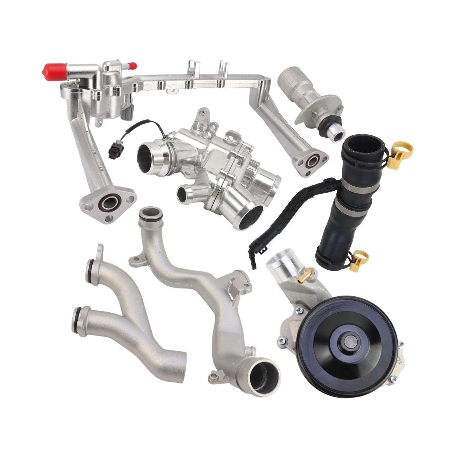 Upgraded Aluminum Coolant Water Pipe System Kit for Jaguar F-Type F-Pace XF X...