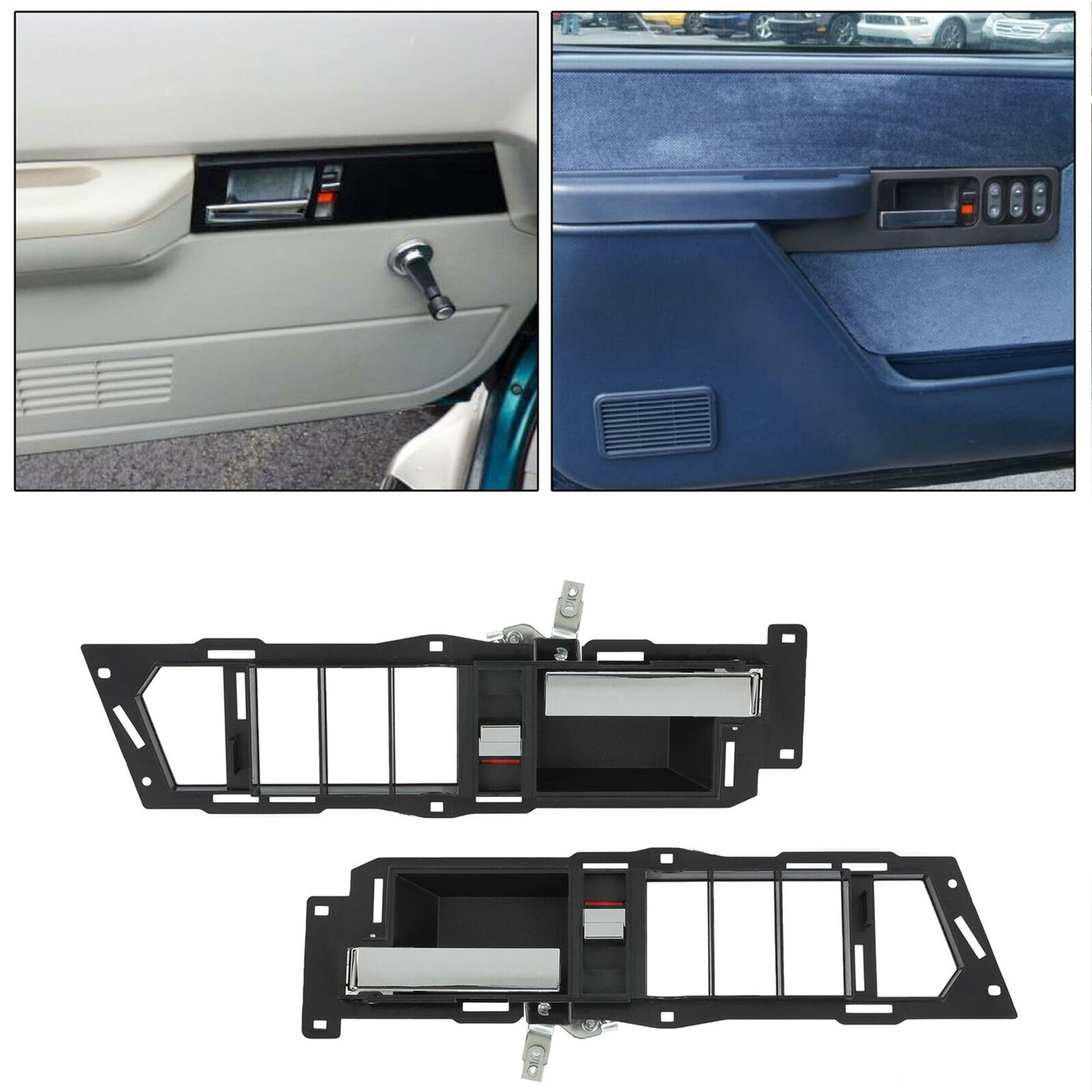 Front Interior Door Handles Set For 1988-1994 Chevy GMC C1500 K1500 Chrome Lever