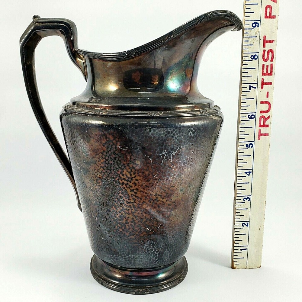 Vintage 1928 Reed & Barton Water Pitcher Hammered Surface Pattern 5585