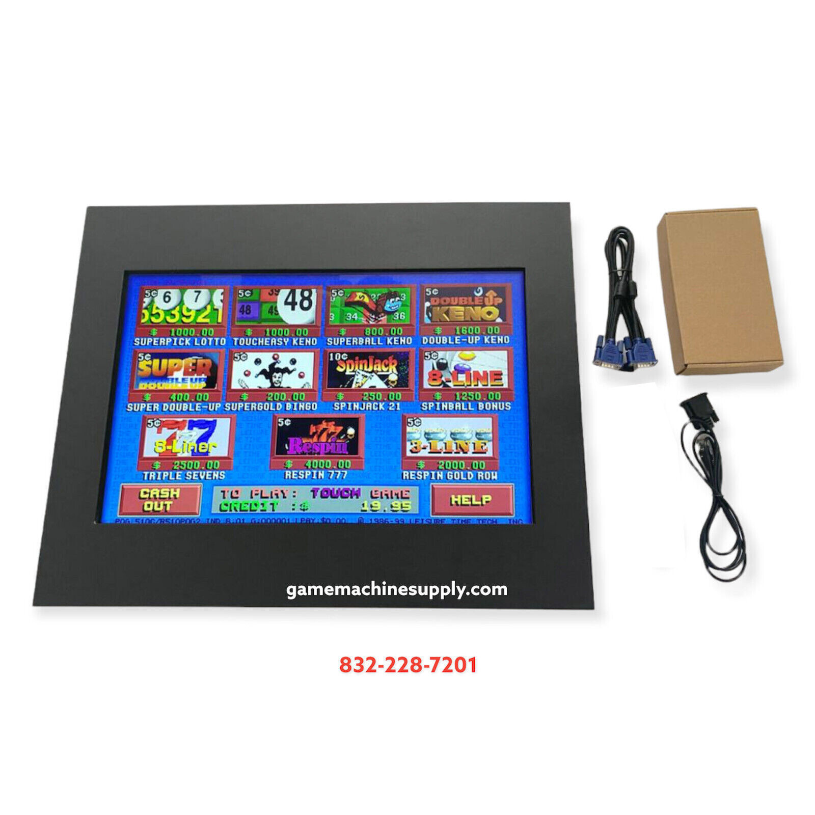 22 inch Touch Screen Monitor for Pot o Gold, Life of Luxury, MultiGames