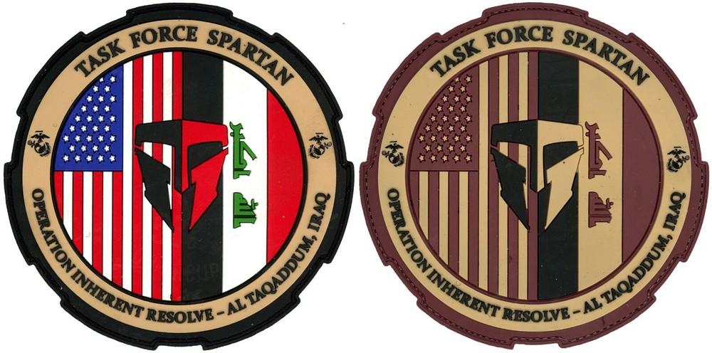 US ARMY TASK FORCE SPARTAN OPERATION INHERENT RESOLVE PVC PATCH SET