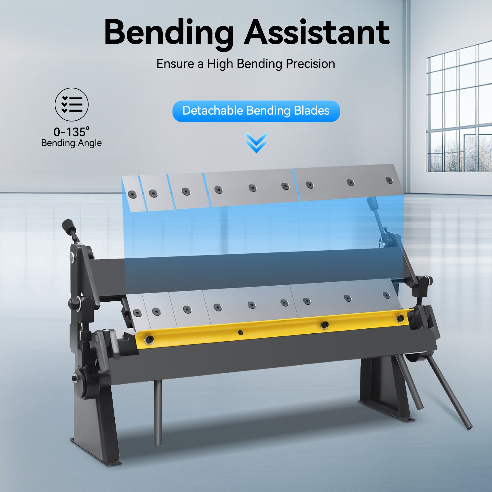 24" Pan and Box Brake Sheet Metal Pan and Box Metal Brake w Removable Fingers