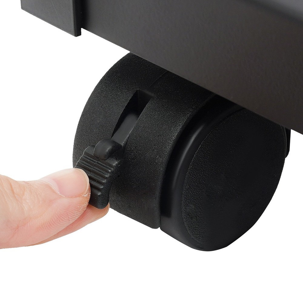 Computer Desk With Keyboard Tray Height Adjustable Rolling Presentation Table