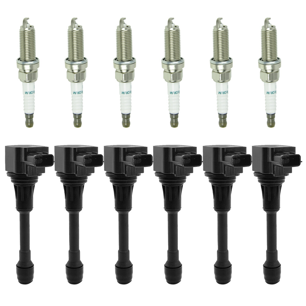 6X Ignition Coils & Spark Plugs UF550 Fit For 2014-2019 Infiniti QX60 3.5L V6