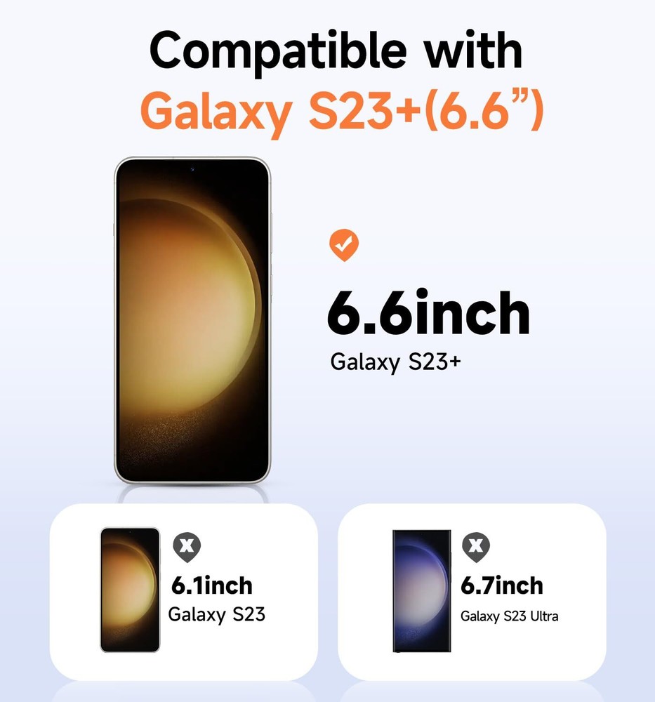 MAGIC JOHN For Samsung Galaxy S23 Plus Tempered Glass Screen Protector 2Pack