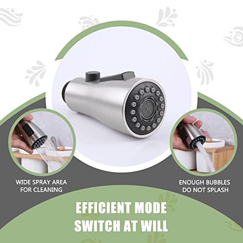Kitchen Faucet Head Replacement Spray Head Chrome, Pull Down Hose Sprayer Nozzle