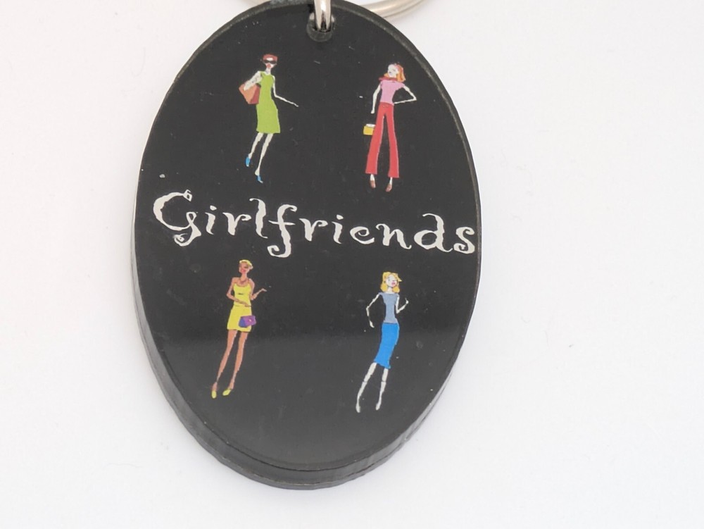 "Girlfriends" Keychain Plastic Multi-Colored