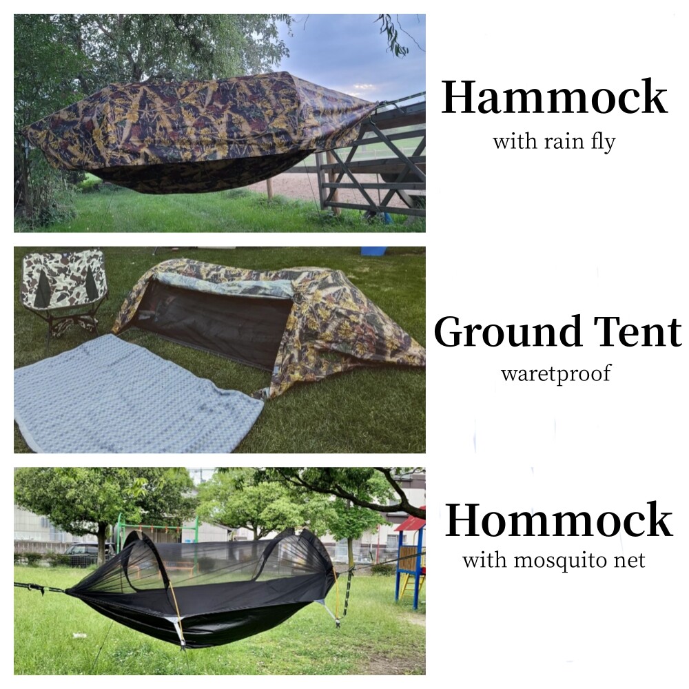 Hammock Rain Fly Tarp Mosquito Net Waterproof Tent Camping 440lb Bed Green