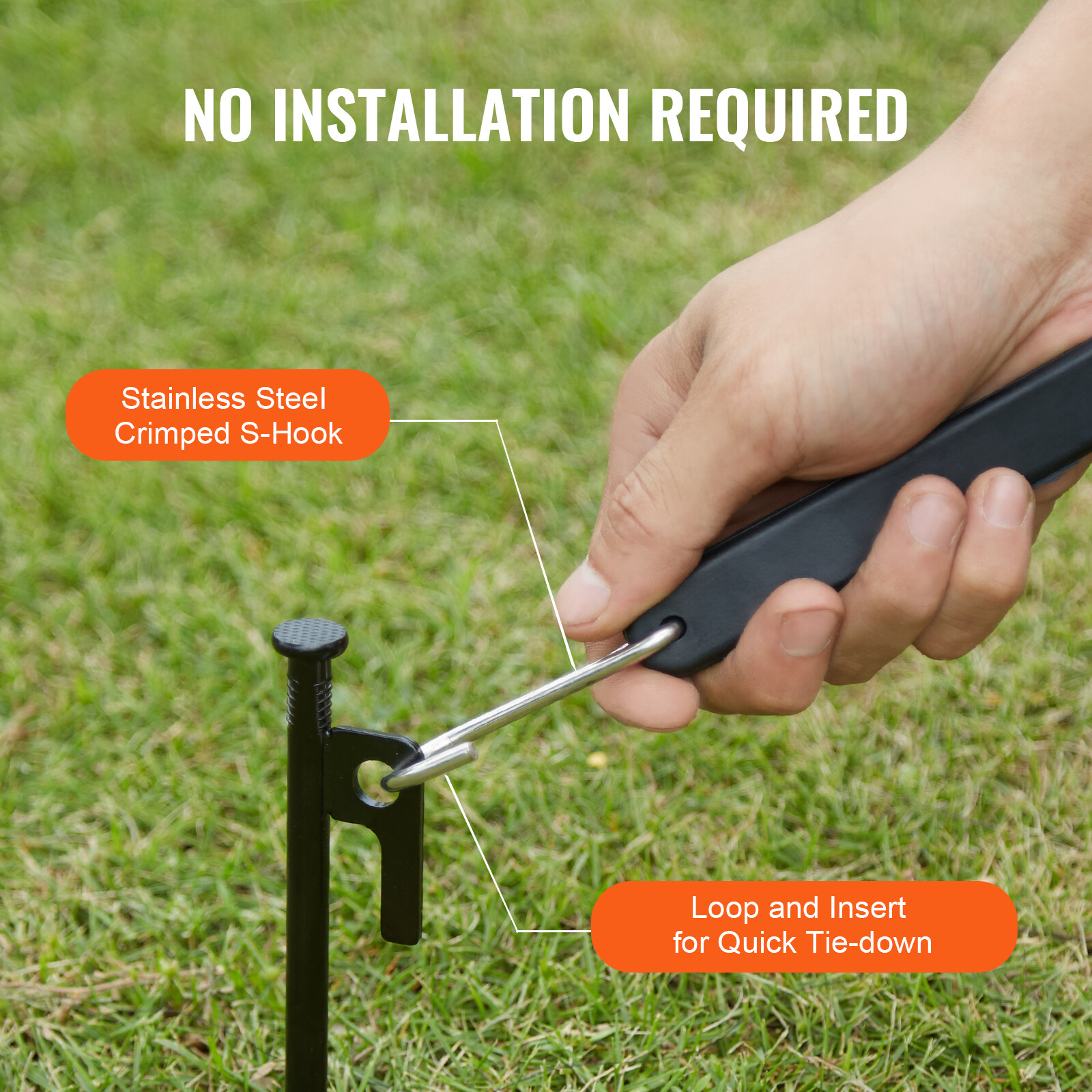 VEVOR 50 Pack 21" Bungee Straps Set Heavy Duty Rubber Bungee Cord w/S-Hook