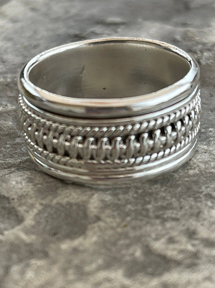 SPINNER RING 925 Sterling Silver Band &Statement Ring Handmade Ring All size