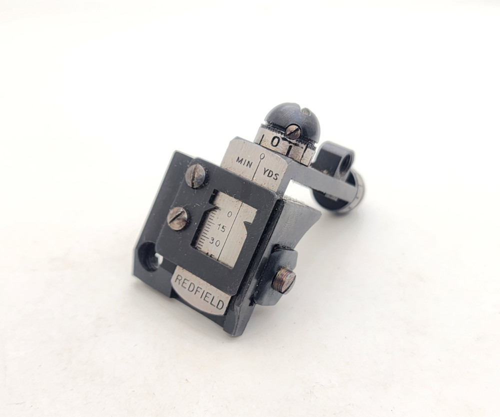 Vintage Redfield Receiver Sight 70KH Hunter Knobs w/Disc for Krag Jorgensen