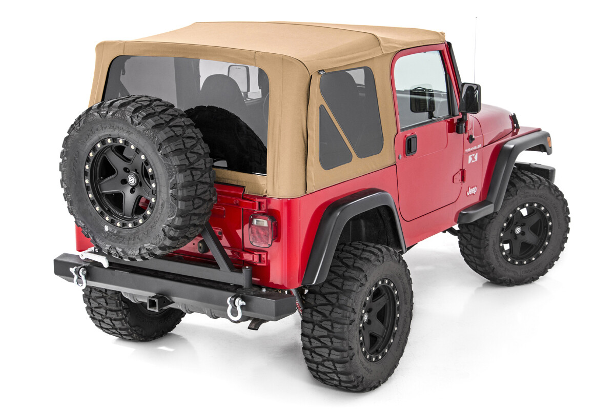 Rough Country Replacement Soft Top Spice 97-06 TJ for Wrangler Half Steel Doors
