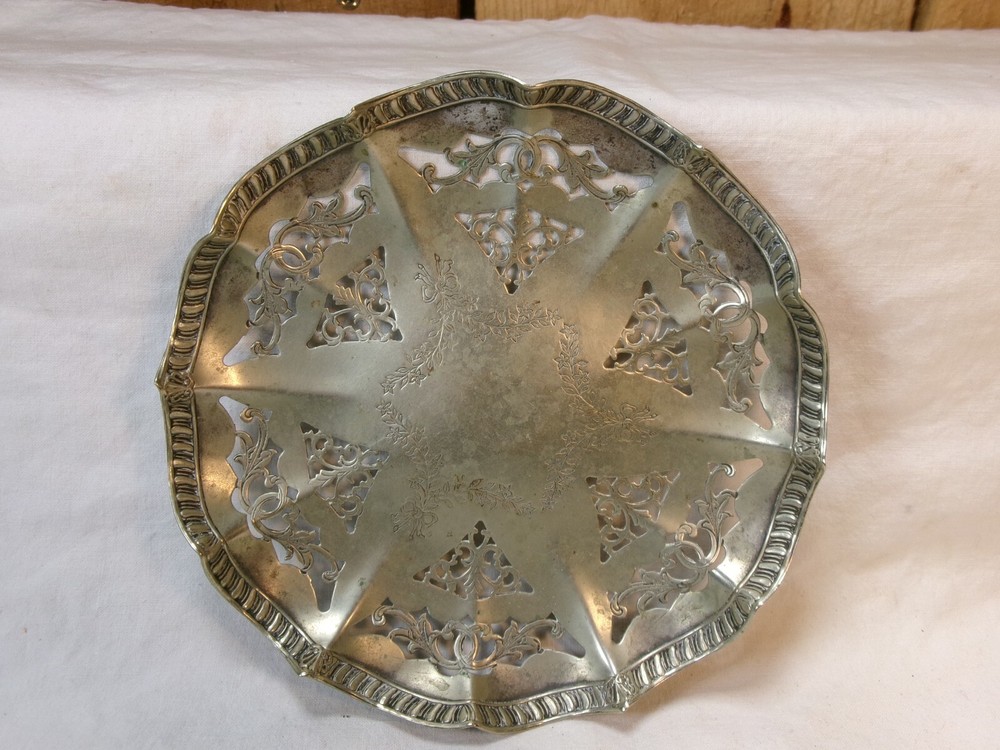Vintage Ornate Electro Plated Nickel Silver (EPNS) Dingwall Trinket Coin Dish