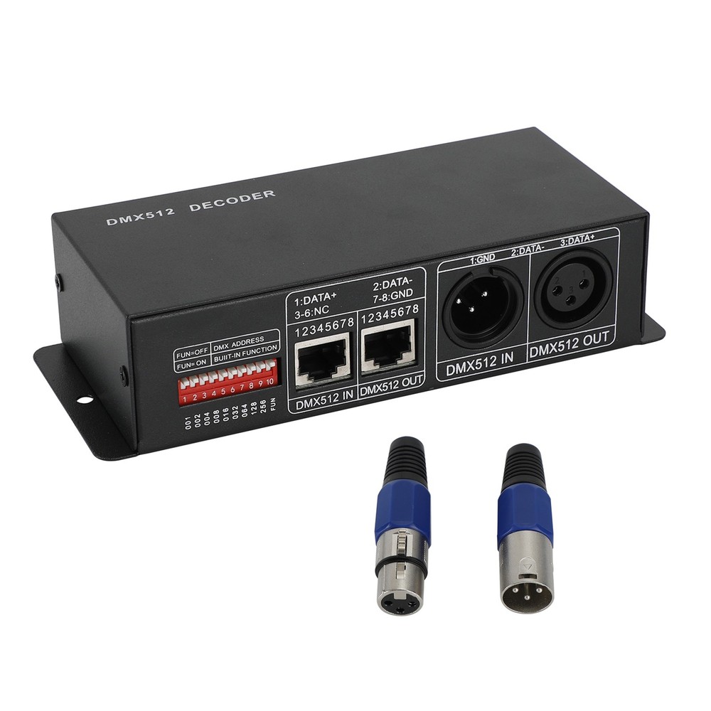 LED RGBW Controller 4x8A Decoder With Digital Display 4 Channel DMX512-4CH