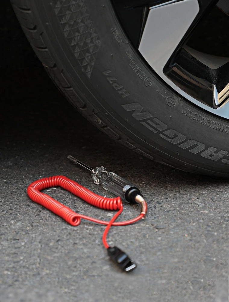 Heavy Duty 6-24V Circuit Tester with Replacement Bulb & Sharp Probe for Vehicles