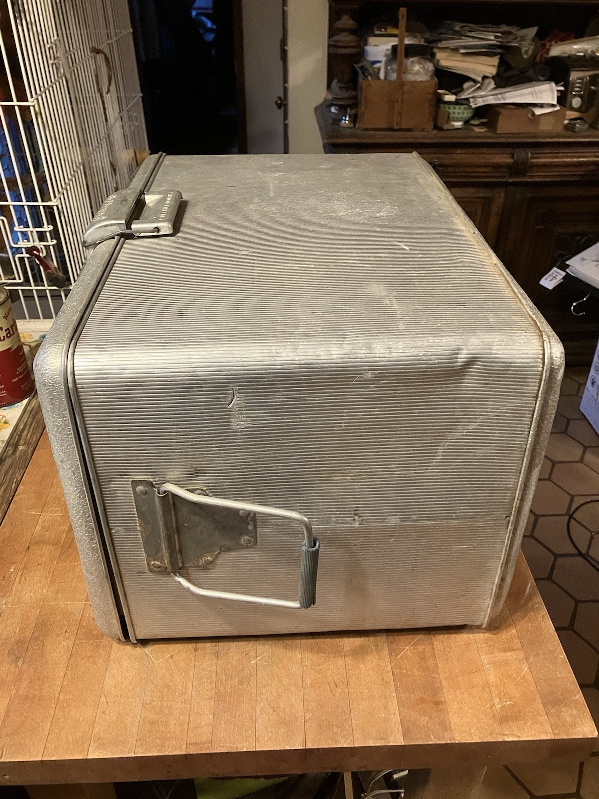 J.C. Higgins Aluminum Cooler Camping Ice Chest Vintage 1950's MCM Sears Roebuck