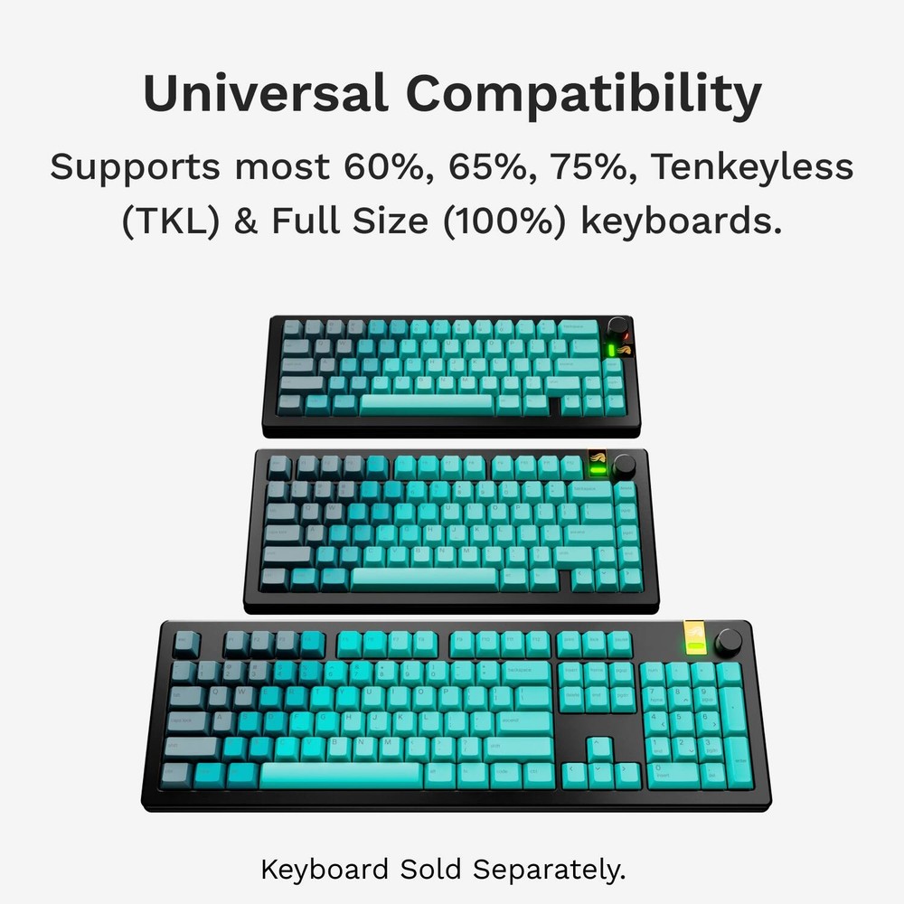 Glorious - GPBT Gradient Universal Keycap Set Compatible with Most 100% 85% 8...