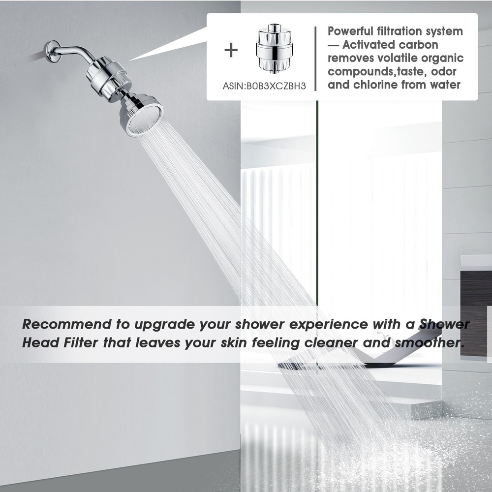 New High Pressure Rain Showerhead Fixed Shower Head Angle Adjustable