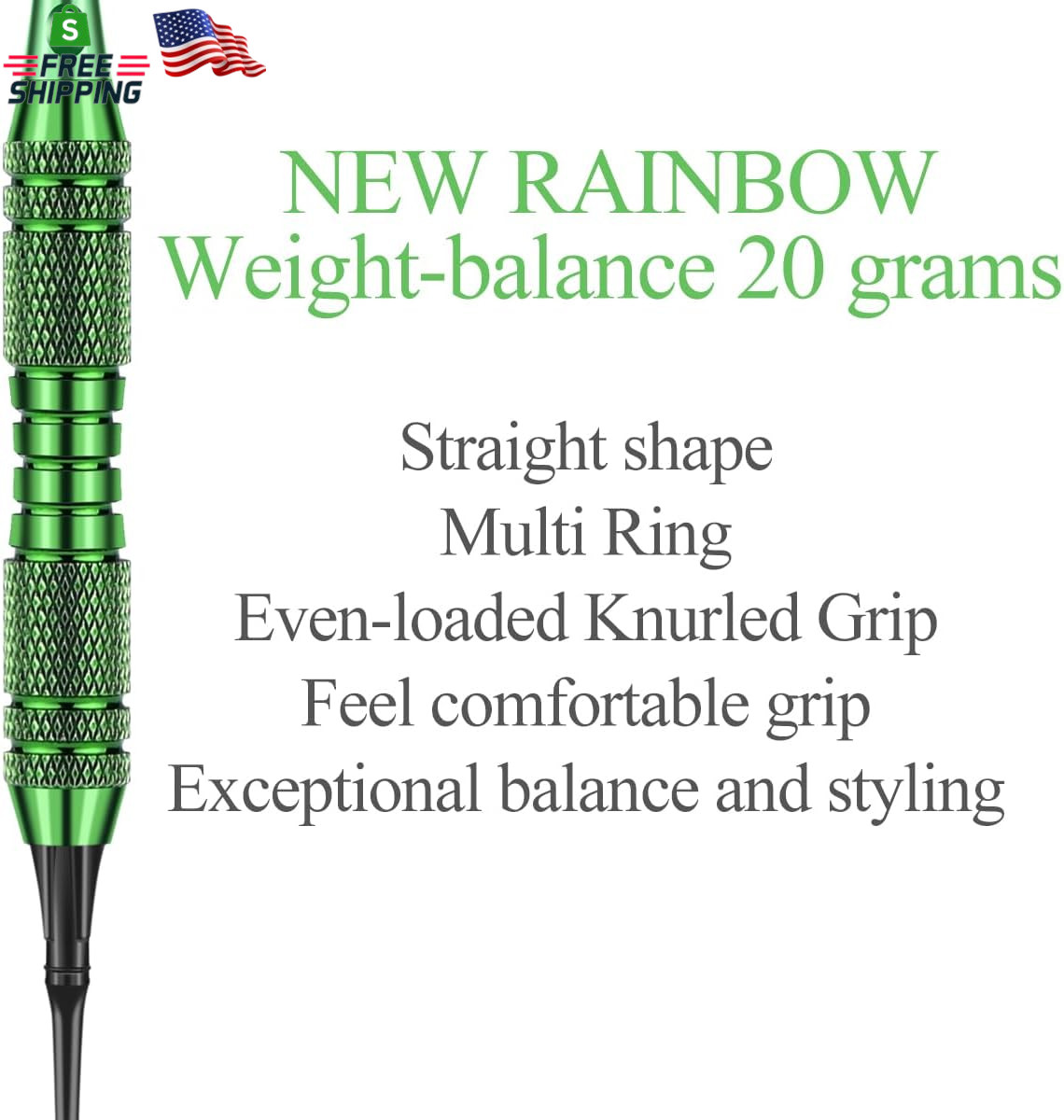 Soft Tip Darts Set 18/20 Grams - Professional Darts Plastic Tip with Brass Barre