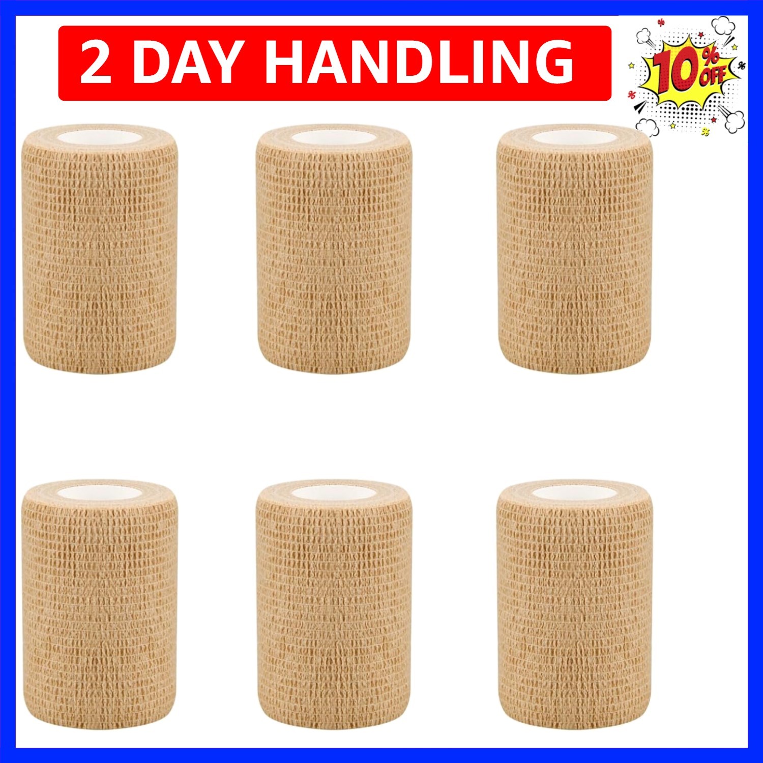 6pcs 2in Self Adhesive Bandage Wraps, Vet Wraps, 12 Colors to Choose, 5 Yard ...