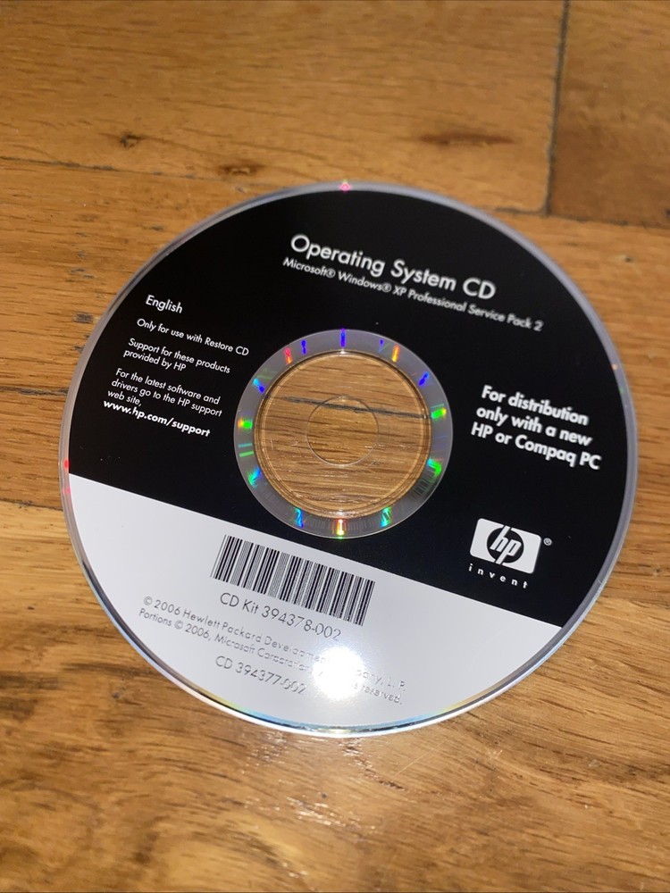 HP / Compaq Windows XP Operating System SP2 CD 394378-002