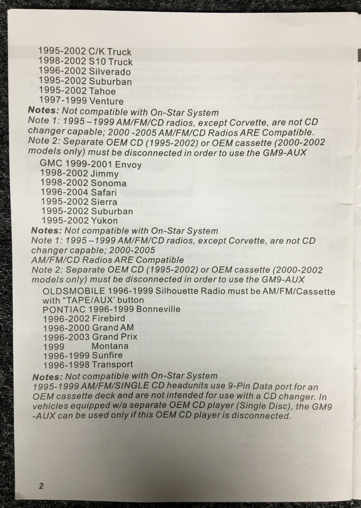 AXXESS AIP-GM01-ID iPOD Auxiliary Input