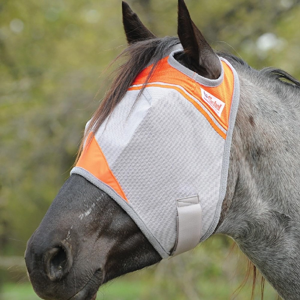 Cashel Crusader Fly Mask, Standard Orange, Warmblood