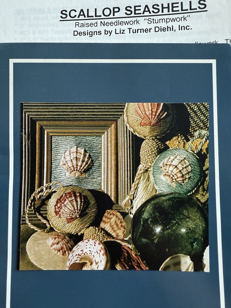 Liz Turner Diehl Scallop Seashell Creative Needlework Pattern & Threads