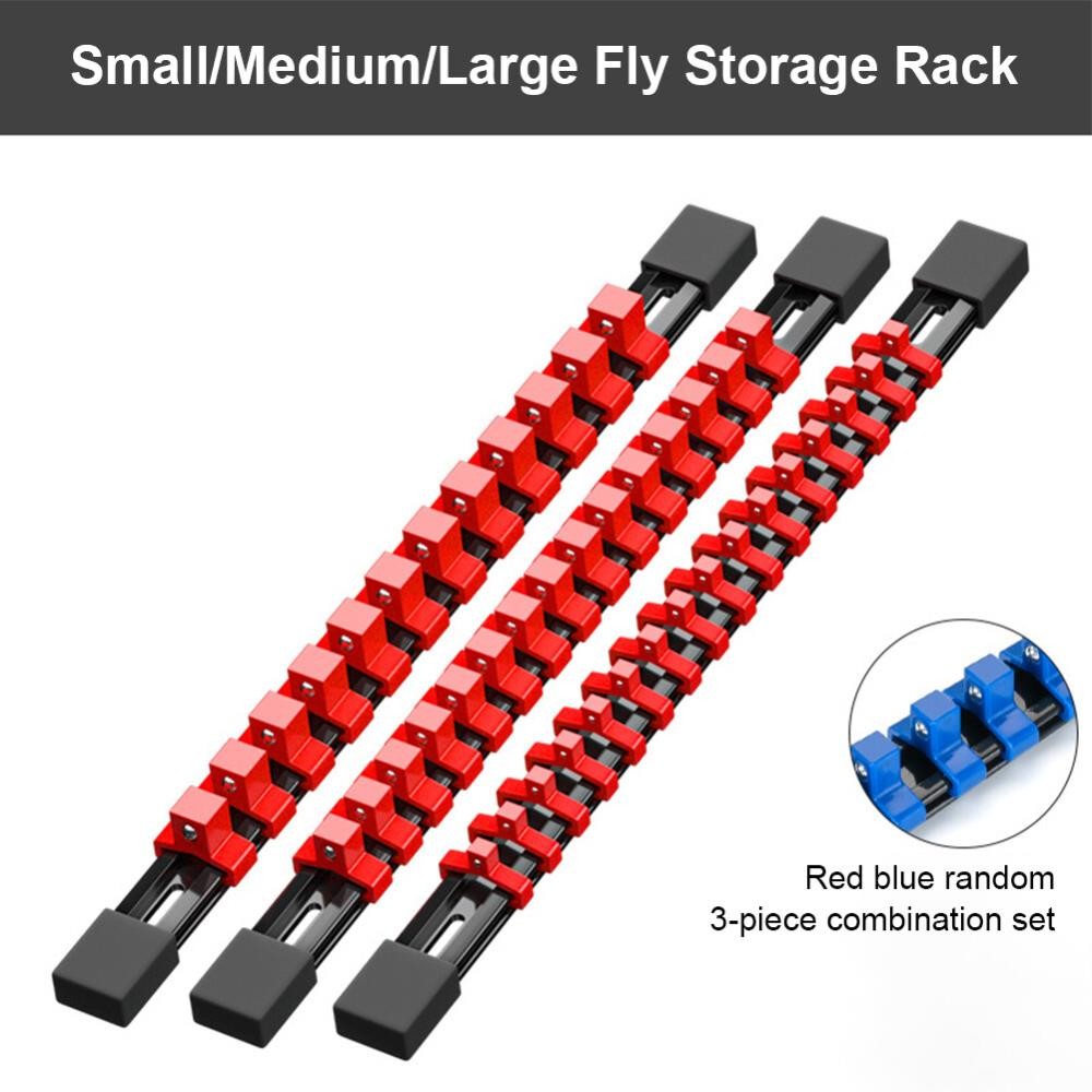 3Pcs Magnetic Socket Organizer Set Metric Socket Holder Tool Box Hold 43Socket ≠