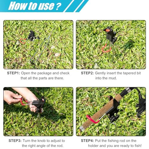 ReeMoo 2Pack Fishing Rod Holders for Bank Fishing, Fishing Pole Holders for