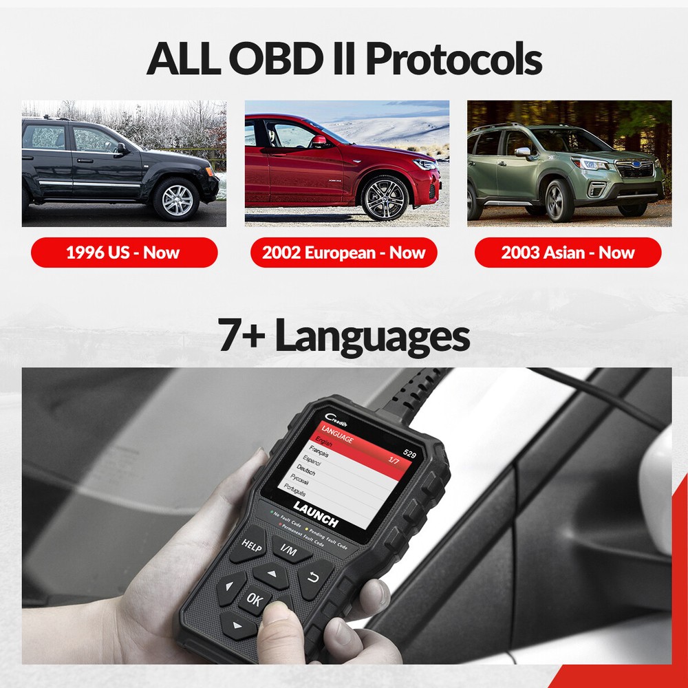 LAUNCH OBD2 Scanner Code Reader Automotive Scan Tool Engine Check Car Diagnostic