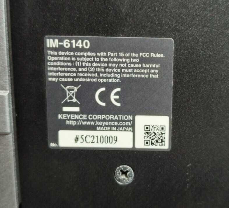 Keyence IM-6140 Image Dimension Measuring System w/ IM-6500 Controller