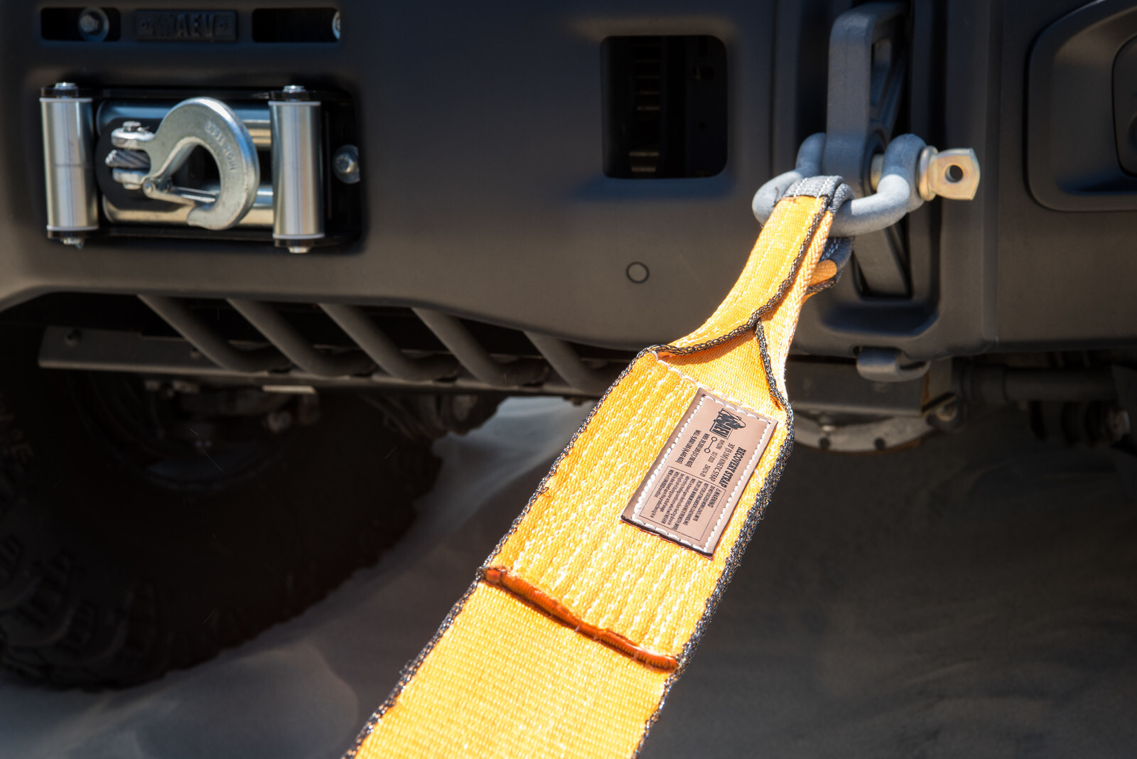 AEV Full-Size Kinetic Recovery Strap 4" x 30' MBS: 39,200 LBA