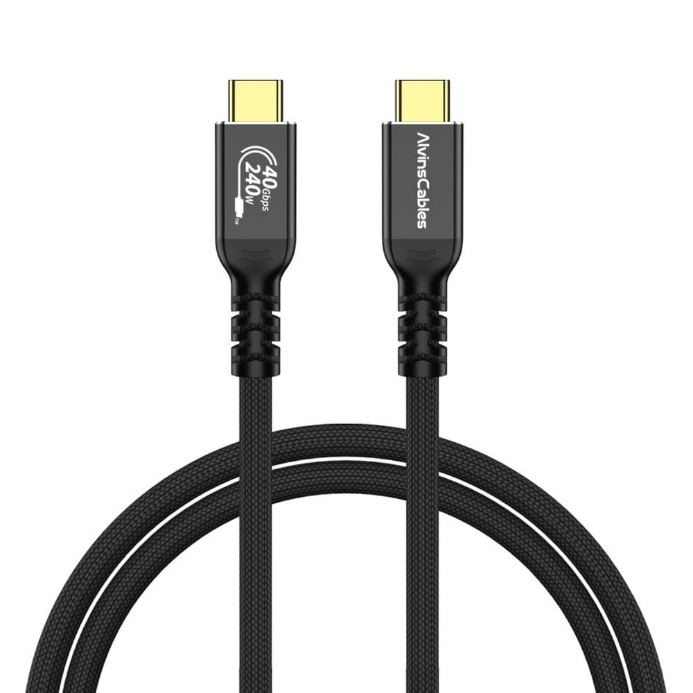 USB4 Cable 2ft USB-C to USB-C Cable 40Gbps Data Transfer 240W 8K@60Hz Display